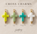 Glass Cross Charms