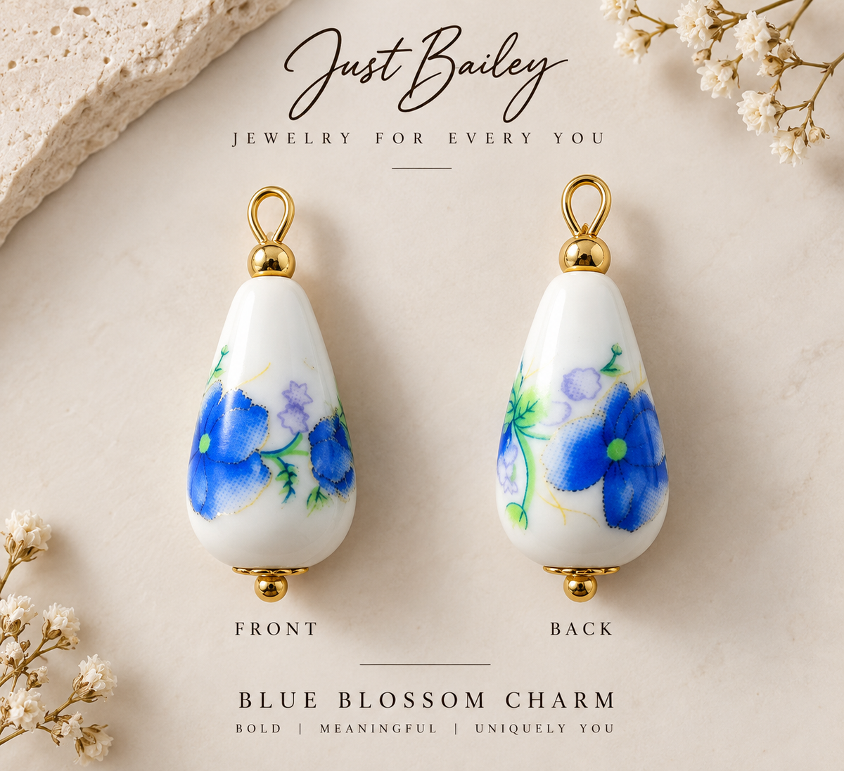 Blue Blossom Charm